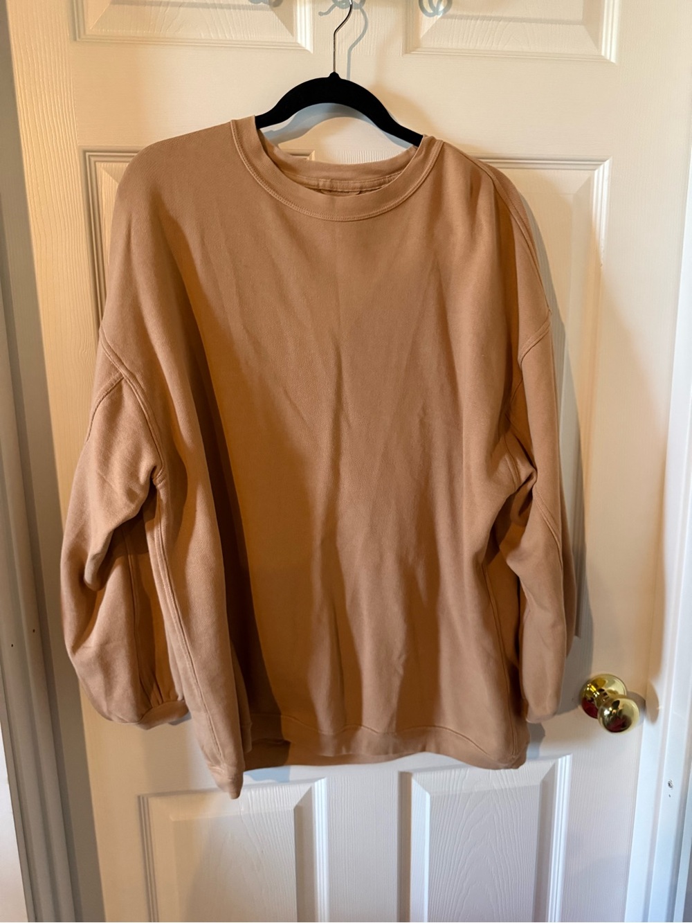 aerie Oversized Crewneck Sweatshirt - Beige/Tan